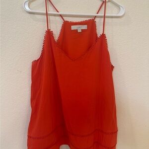 LOFT Orange-Red Spaghetti Strap Camisole
